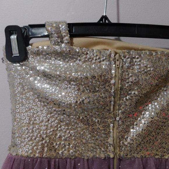 Silver & Purple Sequin / Tulle Formal Dress - Picture 8 of 9
